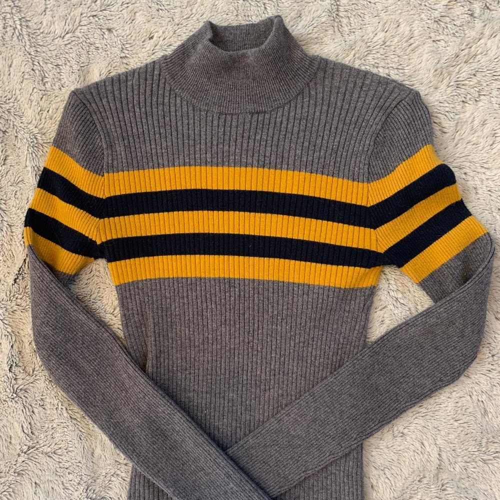 Gray Stripe Sweater